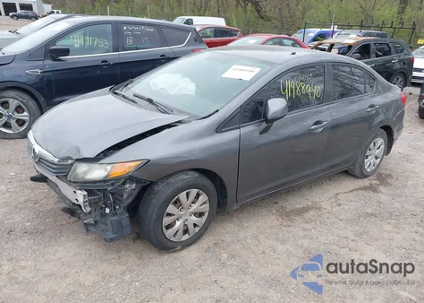 2012 Honda Civic Lx from USA, damaged, VIN 19XFB2F56CE014001
